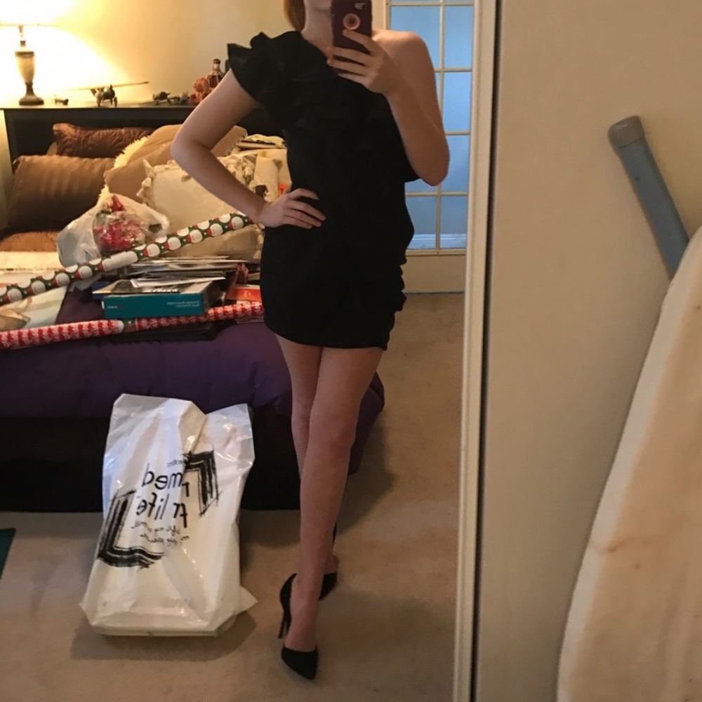 BCBG ruffle mini dress